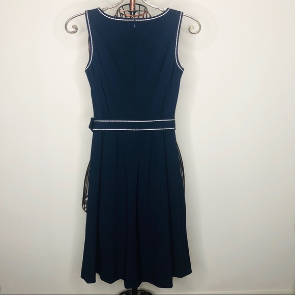 Loft Sleeveless Navy Blue Dress - Picture 3 of 6